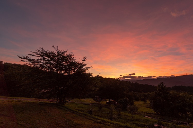 上毛高原キャンプグランド夕焼け