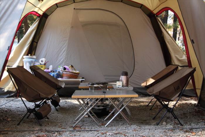 Helinoxチェア＆ユニフレーム焚火テーブル