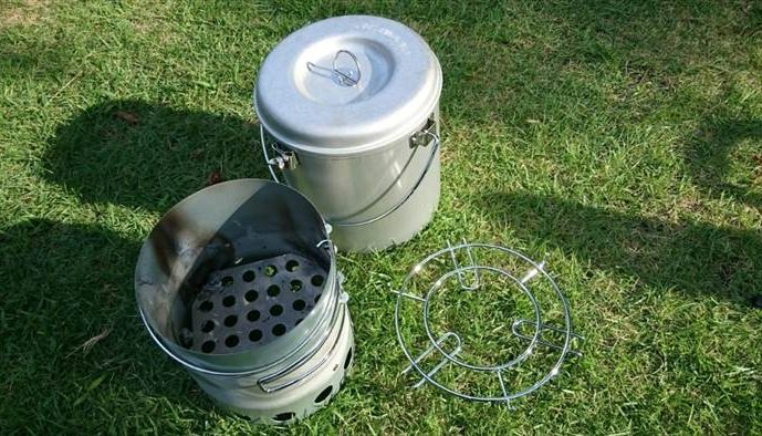 キャプテンスタッグ　大型火消しつぼ火起し器セット